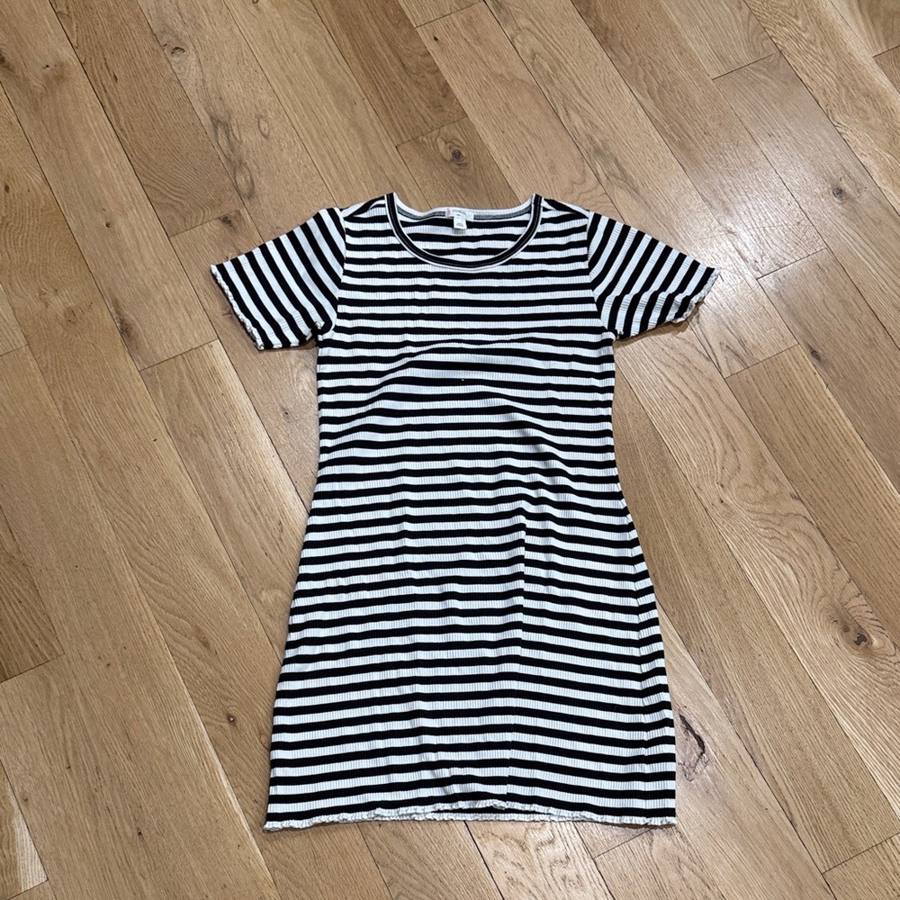 Crewcuts Black and White Striped Mini Dress